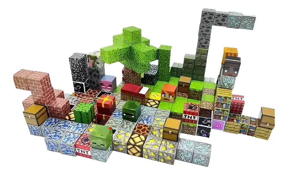 Set 48 Bloques Magnéticos Minecraft 2