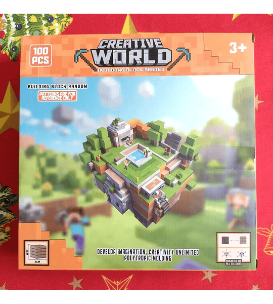 Bloques De Construcción Magnéticos Minecraft 100 Piezas