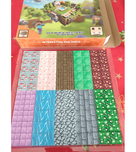 Bloques De Construcción Magnéticos Minecraft 100 Piezas