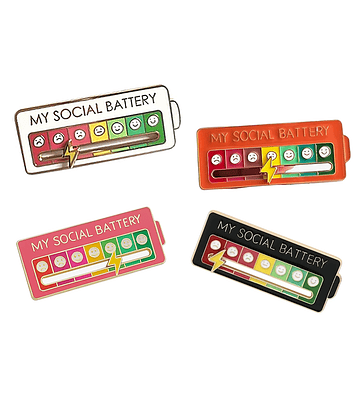 Pin Batería Social (4 colores)