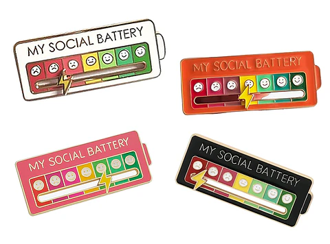 Pin Batería Social (4 colores)