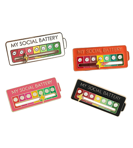 Pin Batería Social (4 colores)