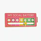 Pin Batería Social (4 colores) - Miniatura 4