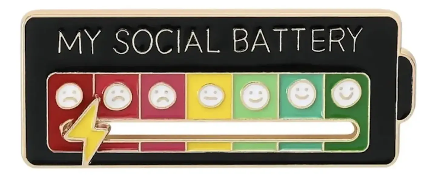 Pin Batería Social (4 colores) 5
