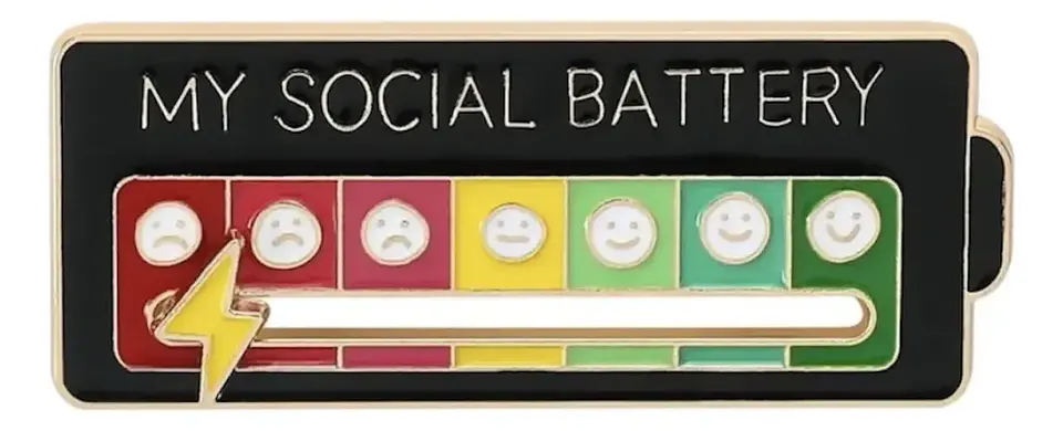 Pin Batería Social (4 colores) 5
