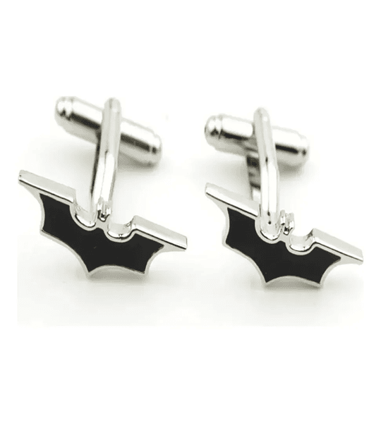 Gemelos Colleras Diseño Batman Plateado