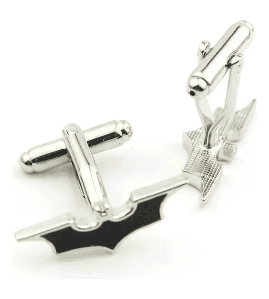 Gemelos Colleras Diseño Batman Plateado