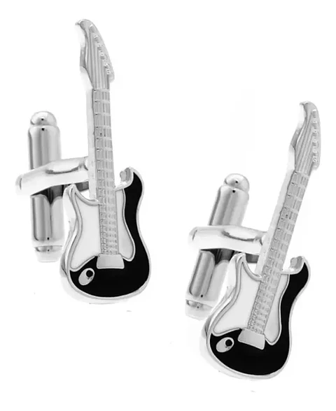 Gemelos Colleras Diseño Guitarra Eléctrica