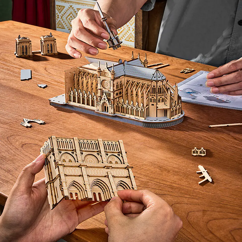 Catedral de París Puzzle 3D de Madera | Rowood 5