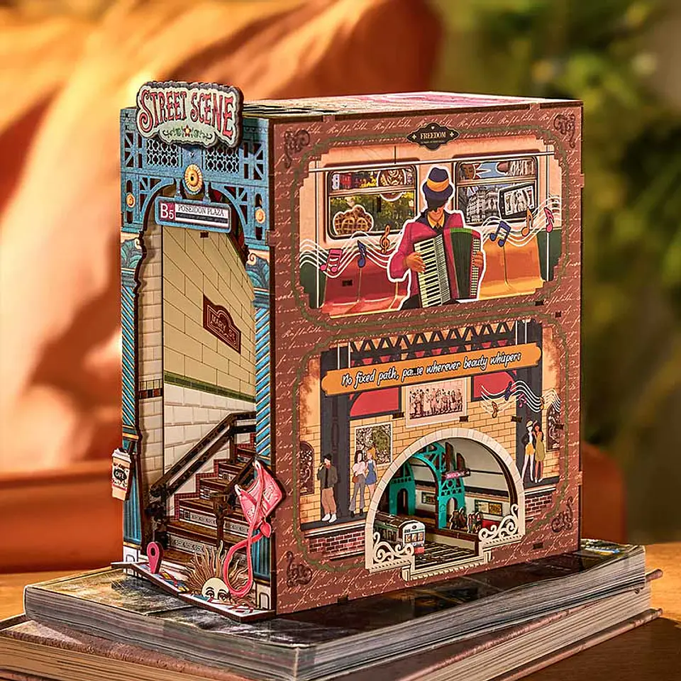 Separador de Libros Street Scene | Book Nook DIY con Luces LED 5