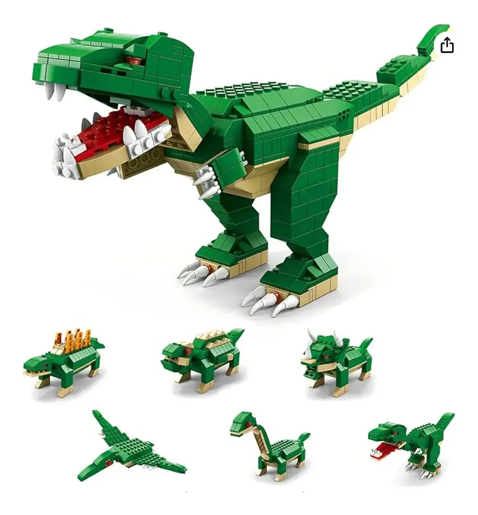 Dinosaurios - Juego De Construcción 6 En 1  3