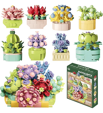 Suculentas 8 en 1 - Bloques de Construcción