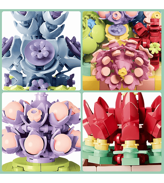 Suculentas 8 en 1 - Bloques de Construcción