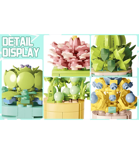 Suculentas 8 en 1 - Bloques de Construcción