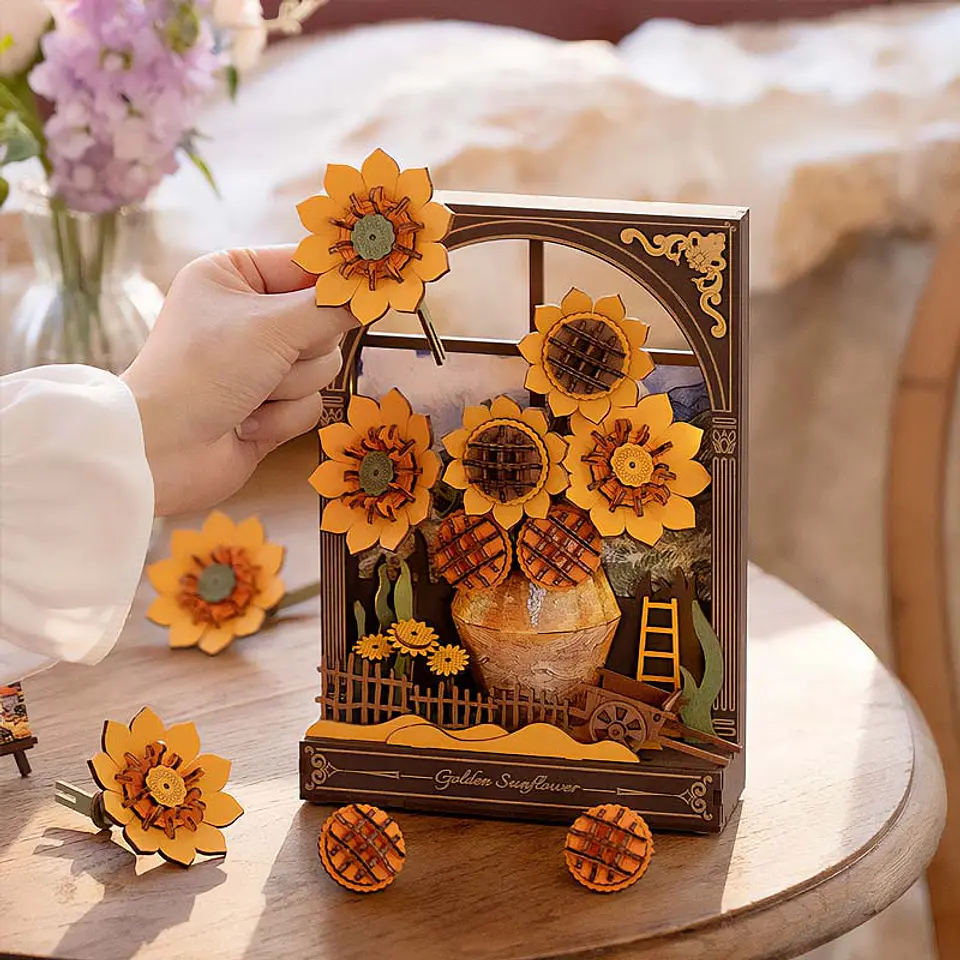 Golden Sunflower de Madera Armable | Rowood 2