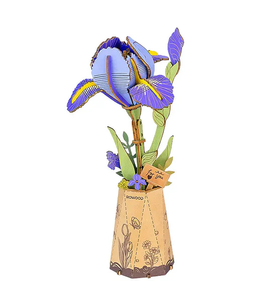Flor de madera - Purple Iris - Rowood