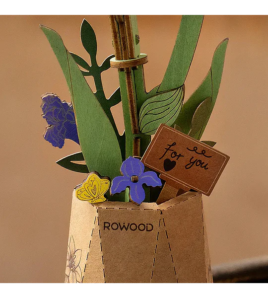 Flor de madera - Purple Iris - Rowood