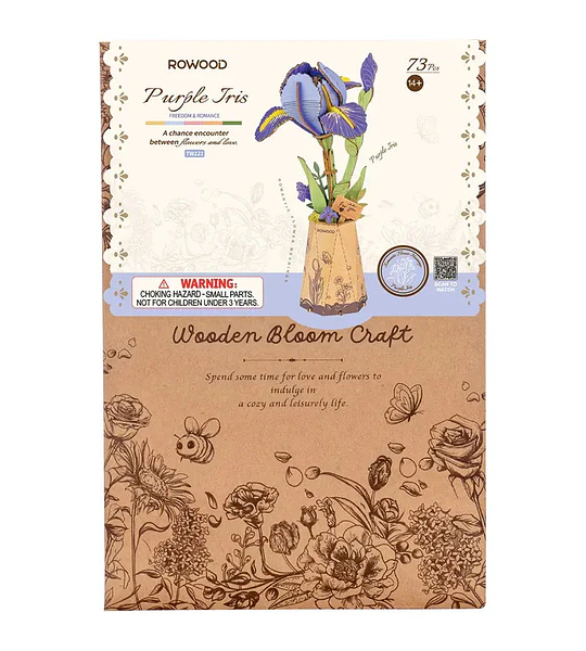 Flor de madera - Purple Iris - Rowood