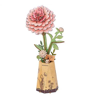 Flor de madera - Pink Dahlia - Rowood