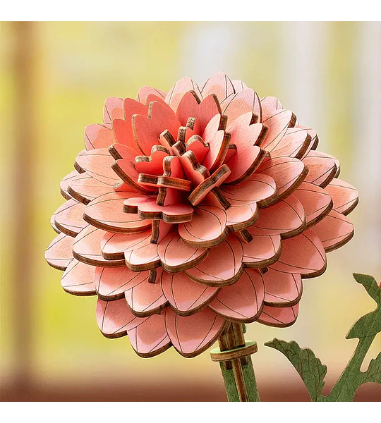 Flor de madera - Pink Dahlia - Rowood