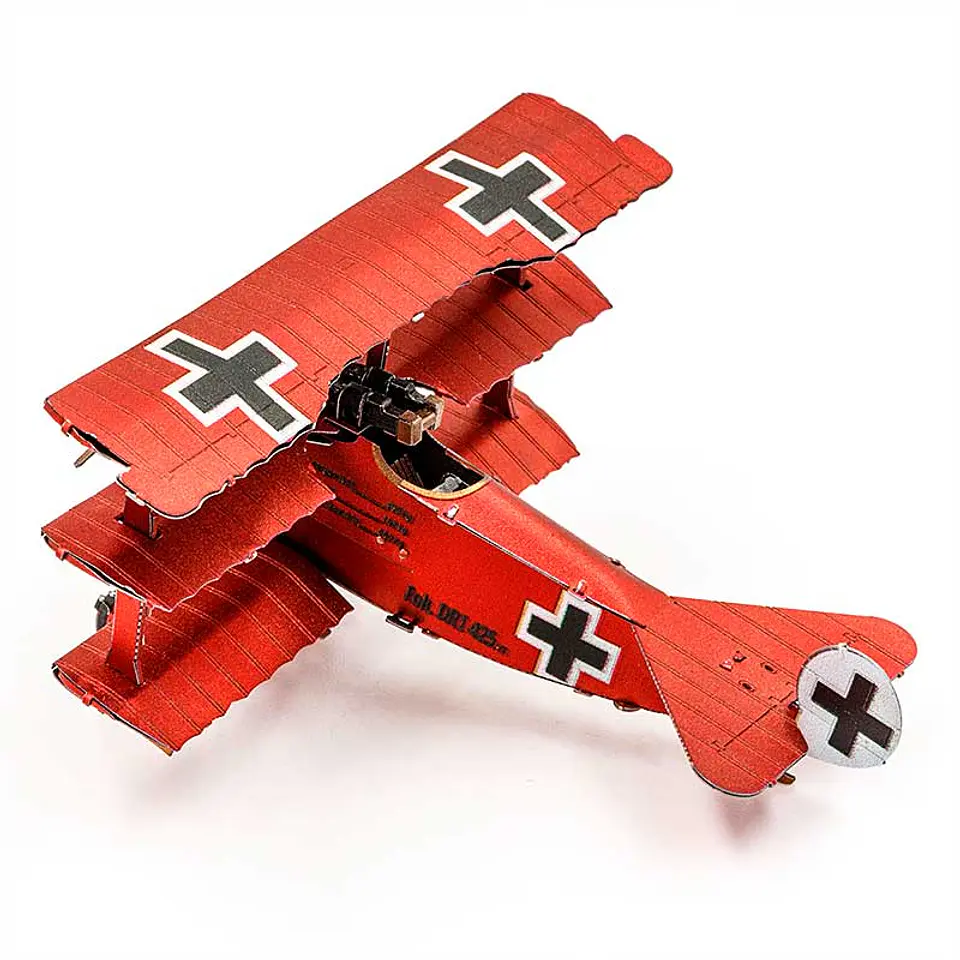 Triplano Fokker Baron Rojo | Metal Earth 3
