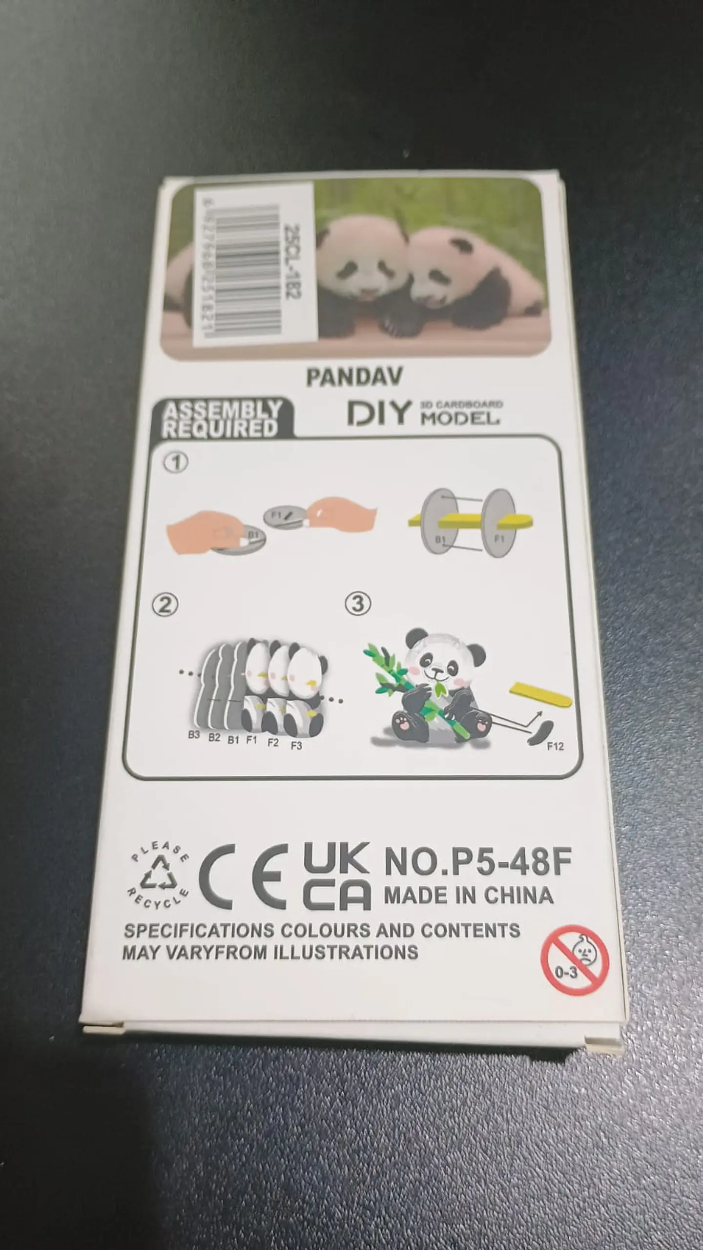 Modelo 3D de Cartón Panda para Armar – Decoración DIY 3