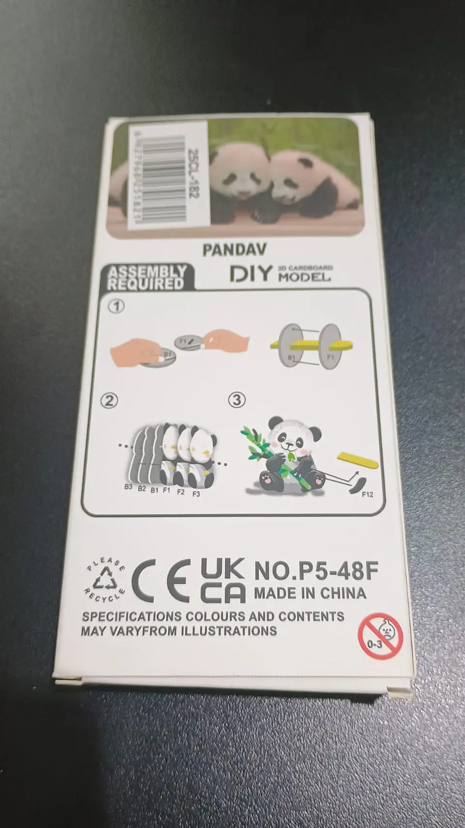 Modelo 3D de Cartón Panda para Armar – Decoración DIY 3