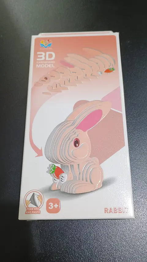 Modelo 3D de Cartón Conejo para Armar – Decoración DIY