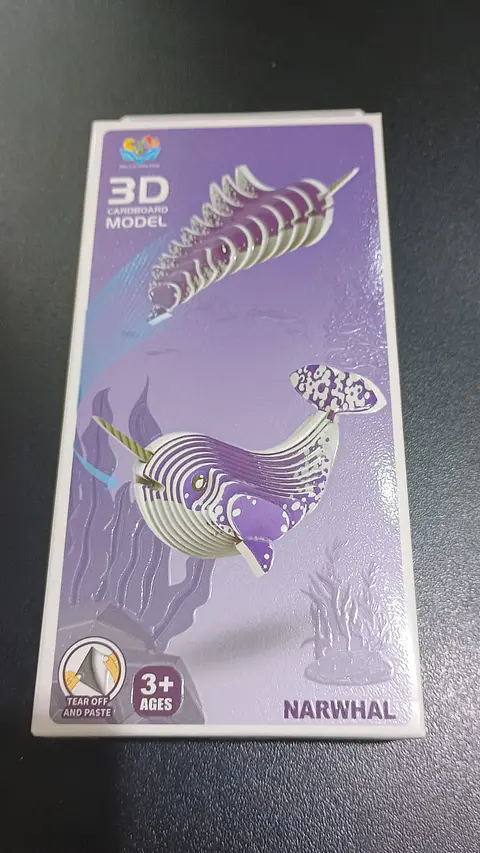 Modelo 3D de Cartón Narval para Armar – Decoración DIY