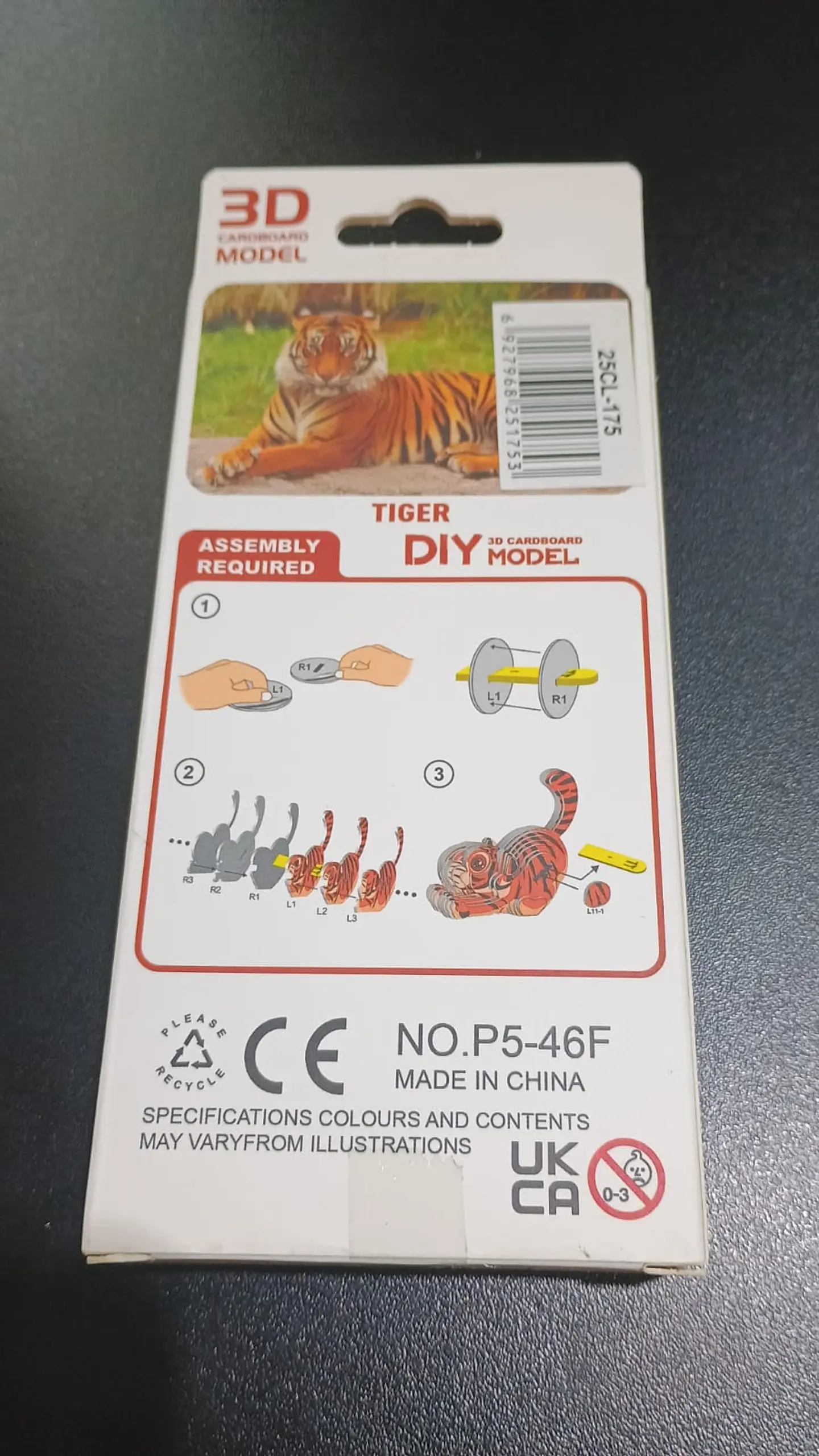 Modelo 3D de Cartón Tigre para Armar – Decoración DIY 3