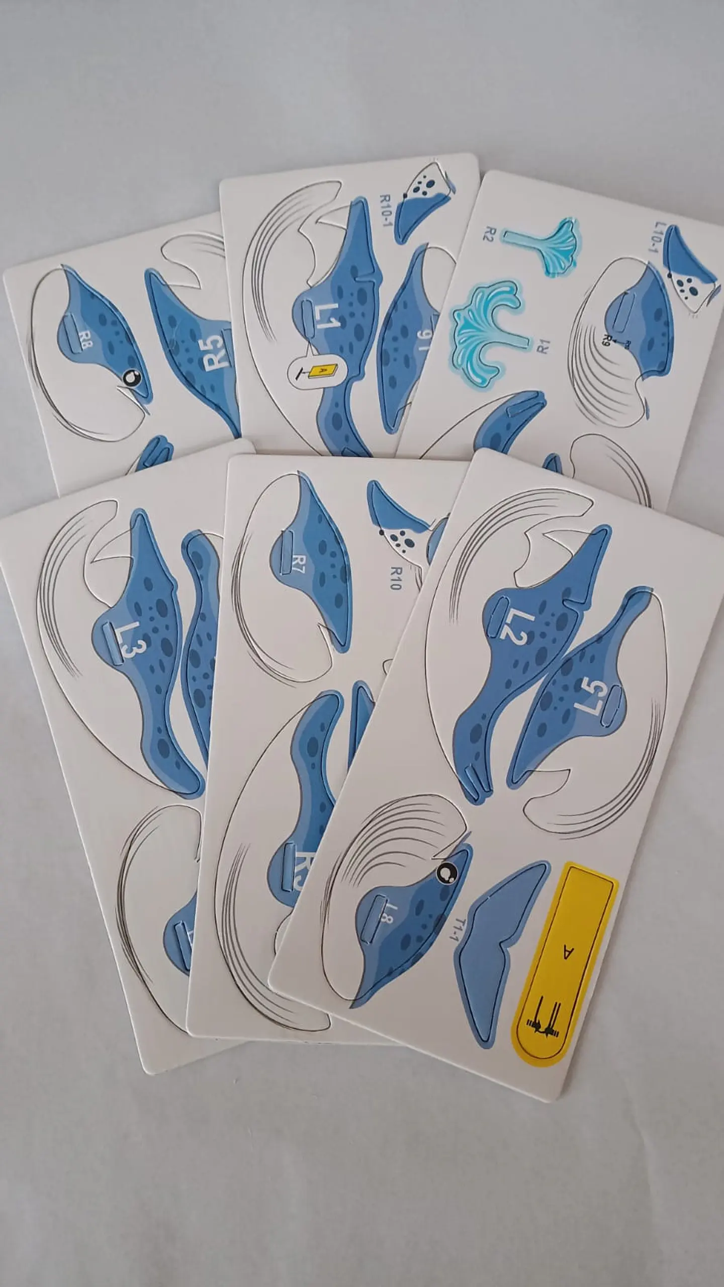 Modelo 3D de Cartón Ballena Azul para Armar – Decoración DIY 2