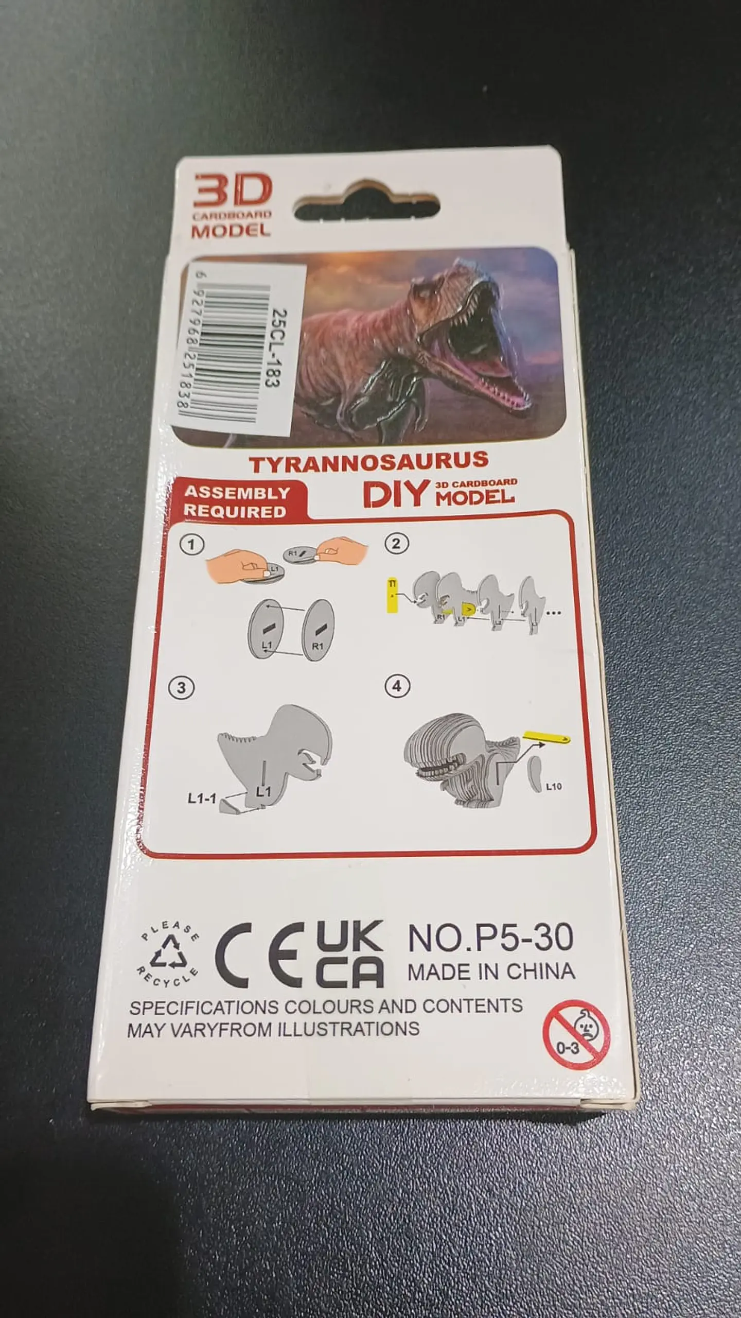 Modelo 3D de Cartón Tiranosaurio para Armar – Decoración DIY 3