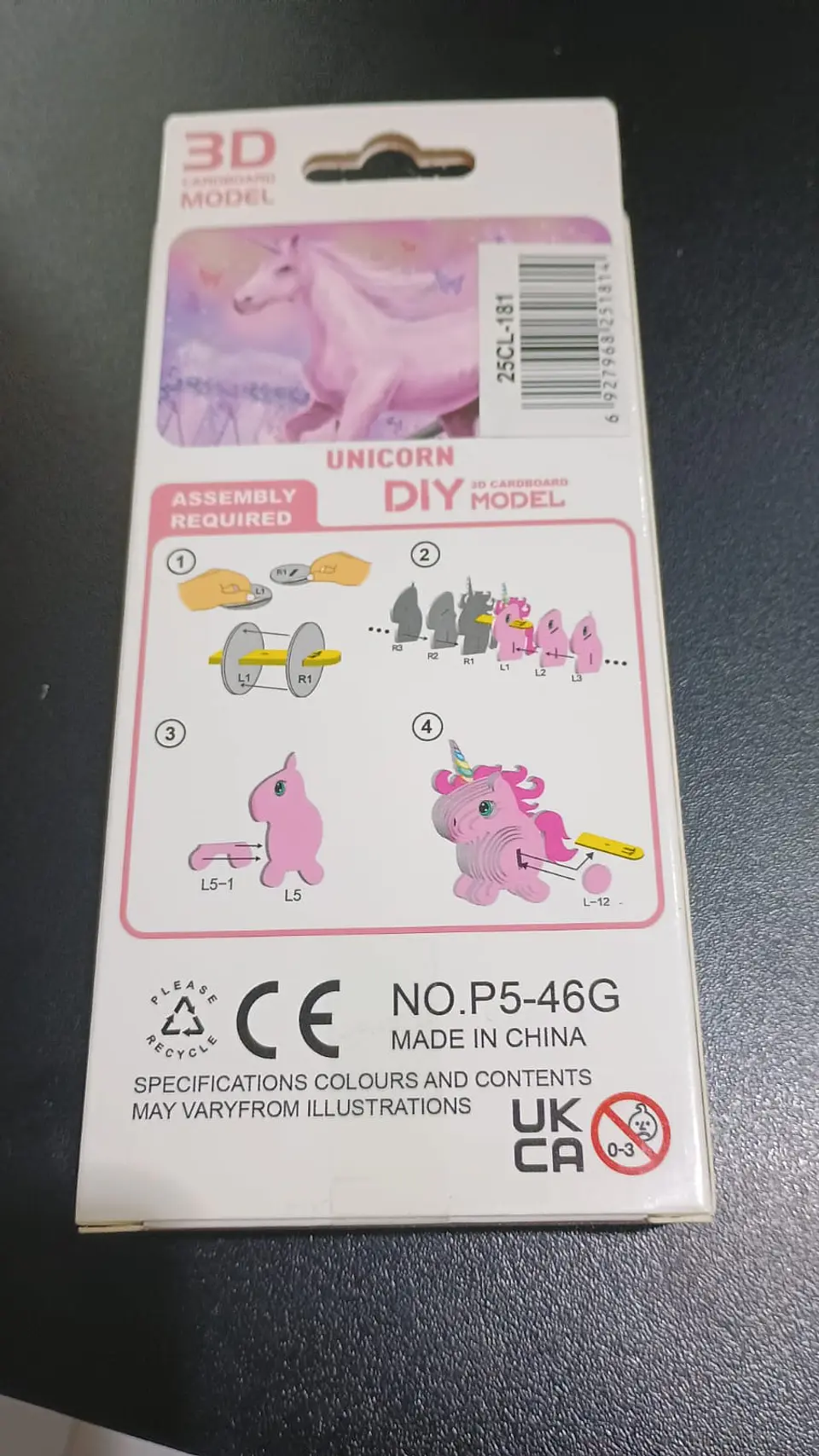 Modelo 3D de Cartón Unicornio para Armar – Decoración DIY 3