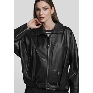 CASACA CUERO MUJER BOMBER