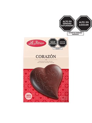 Corazón de chocolate con leche x 180 g