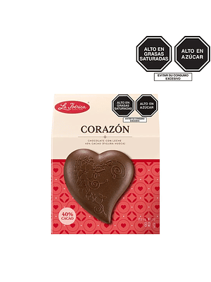 Corazón de chocolate con leche x 80 g