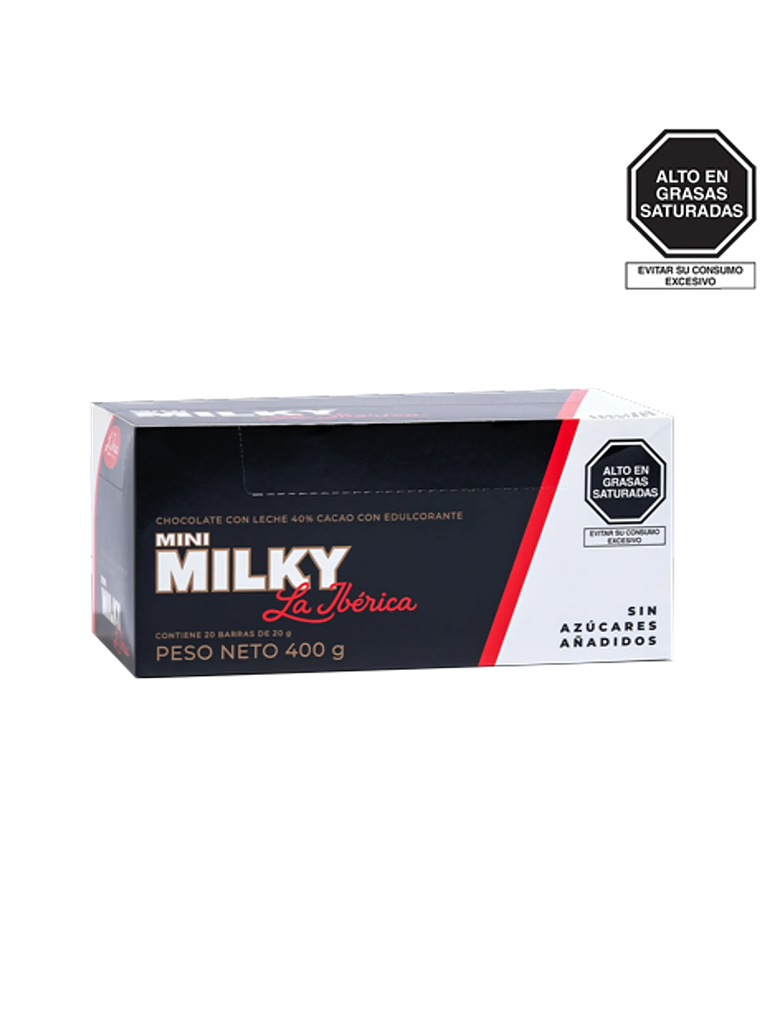Barra mini milky la ibérica sin azúcares añadidos x 20 g x 20 pzs 1