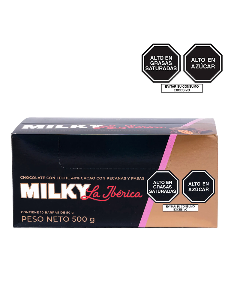 Barra Milky con pecanas y pasas x 50 g x 10 pzs 1