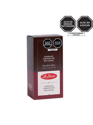 Tableta de chocolate fondant x 100 g x 6 pzs