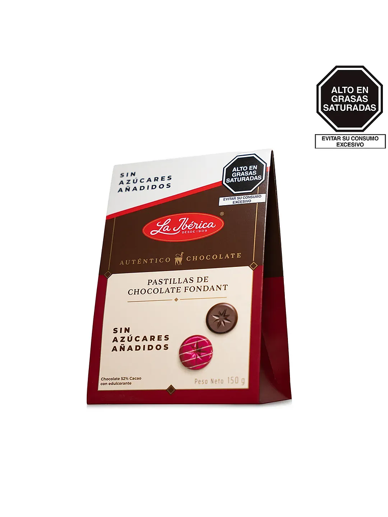Pastillas Chocolate Fondant sin azúcares añadidos 150 g 1