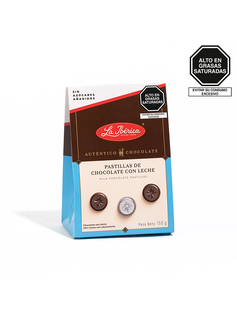Pastillas de chocolate con leche sin azúcares añadidos 1