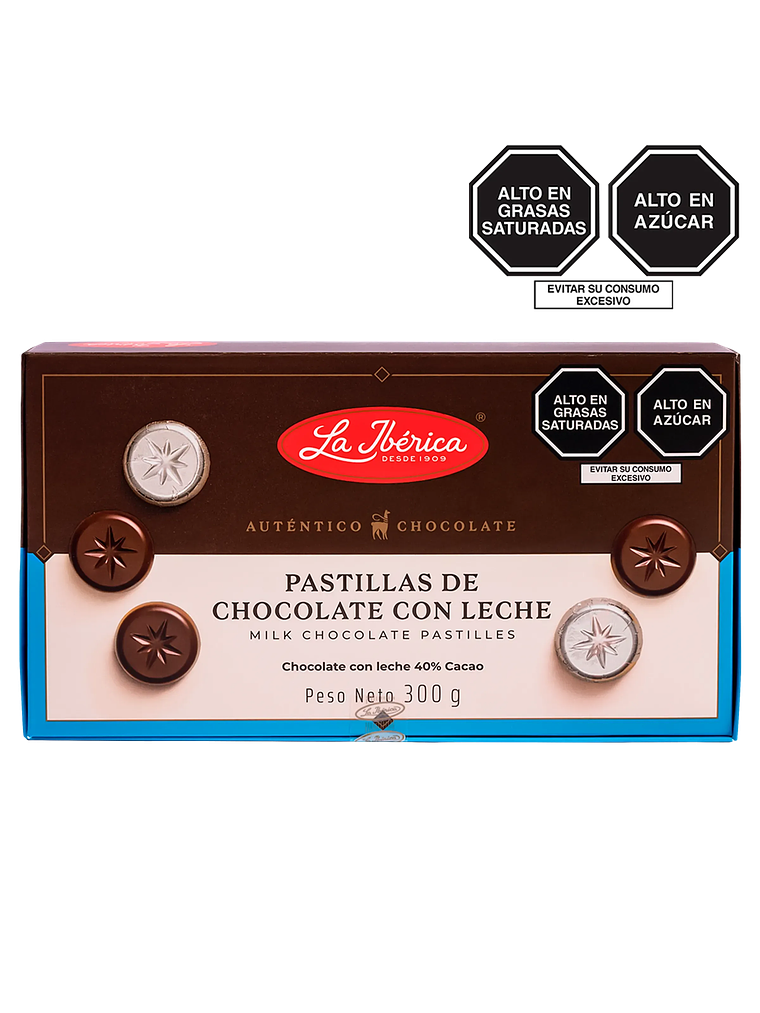 Pastillas de chocolate con leche x 300 g 1