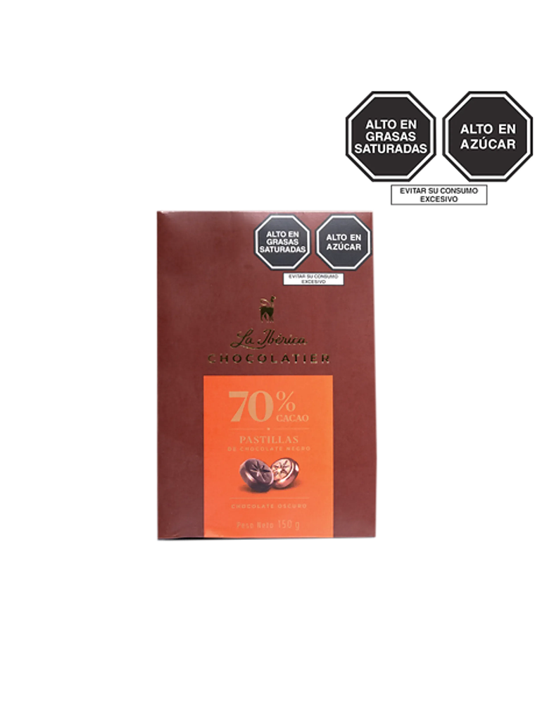 Pastillas de chocolate 70% cacao x 150 g 1