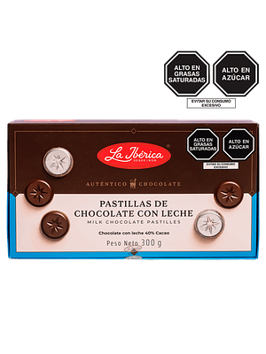 Pastillas de chocolate con leche x 300 g