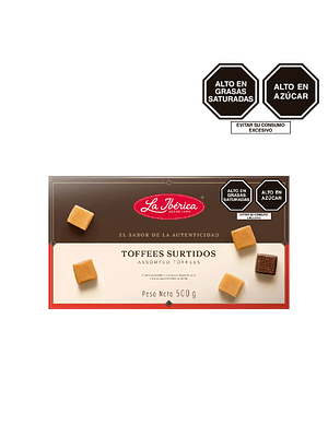 Toffees surtidos x 500 g