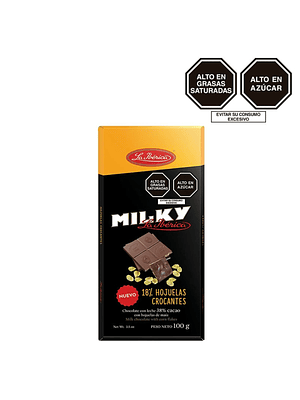 Tableta milky hojuelas crocantes x 100 g