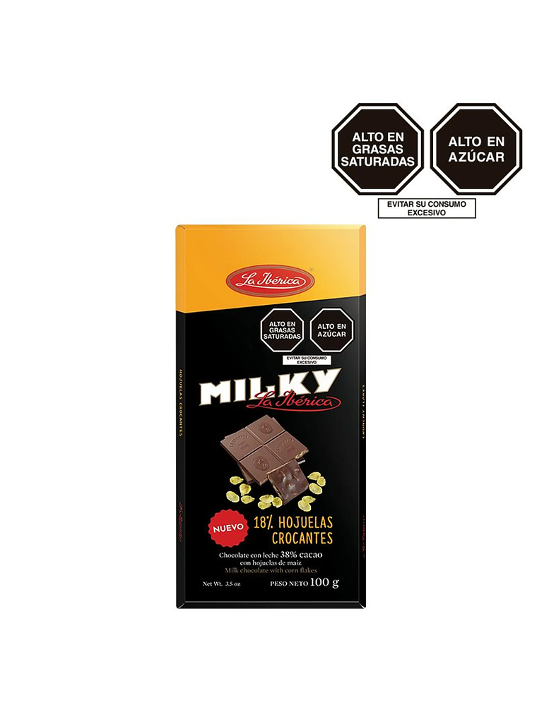 Tableta milky hojuelas crocantes x 100 g 1