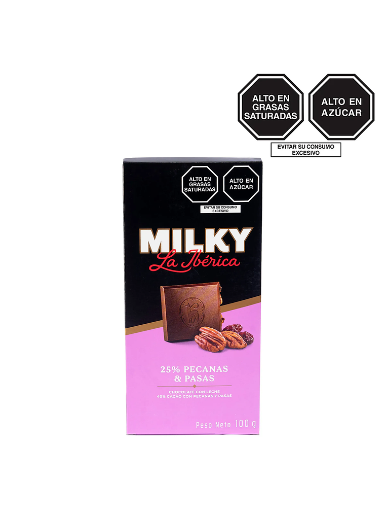 Tableta milky pecanas y pasas x 100 g 1
