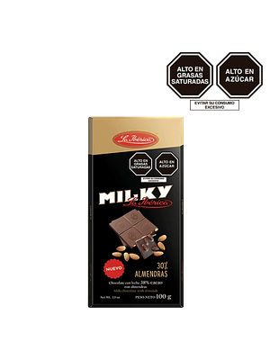 Tableta milky almendras x 100 g