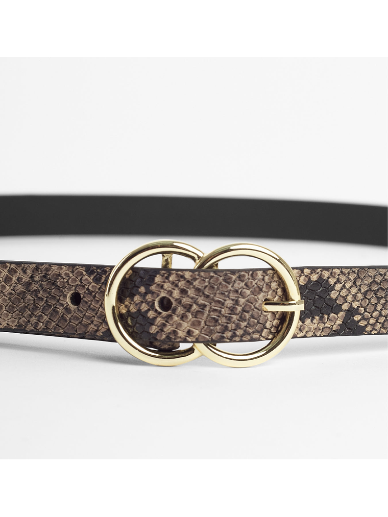 CINTURÓN MINI ENDLESS - CASCABEL/BLANCO 2